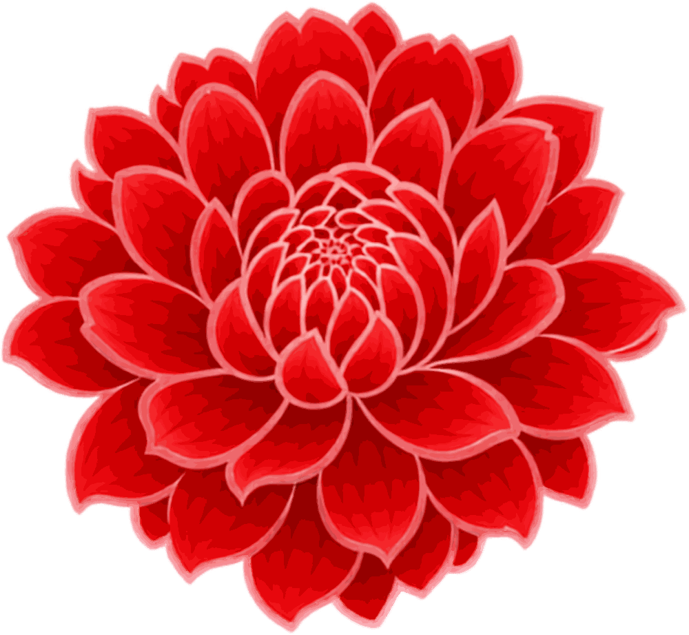 El crisantemo rojo del logo de la escuela